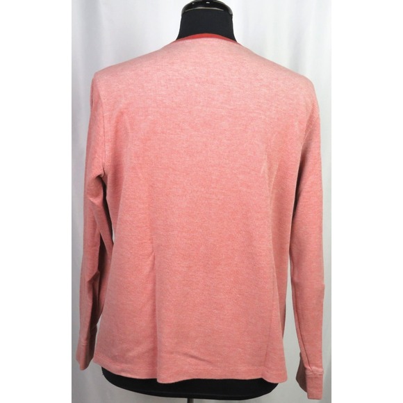 UNTUCKit Long Sleeved Light Orange Knit Pull Over Henley Shirt Men's Large - Picture 5 of 8
